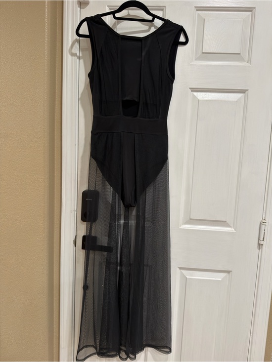 love usa Dresses & Skirts - Black Maxi Mesh Overlay Dress - Women